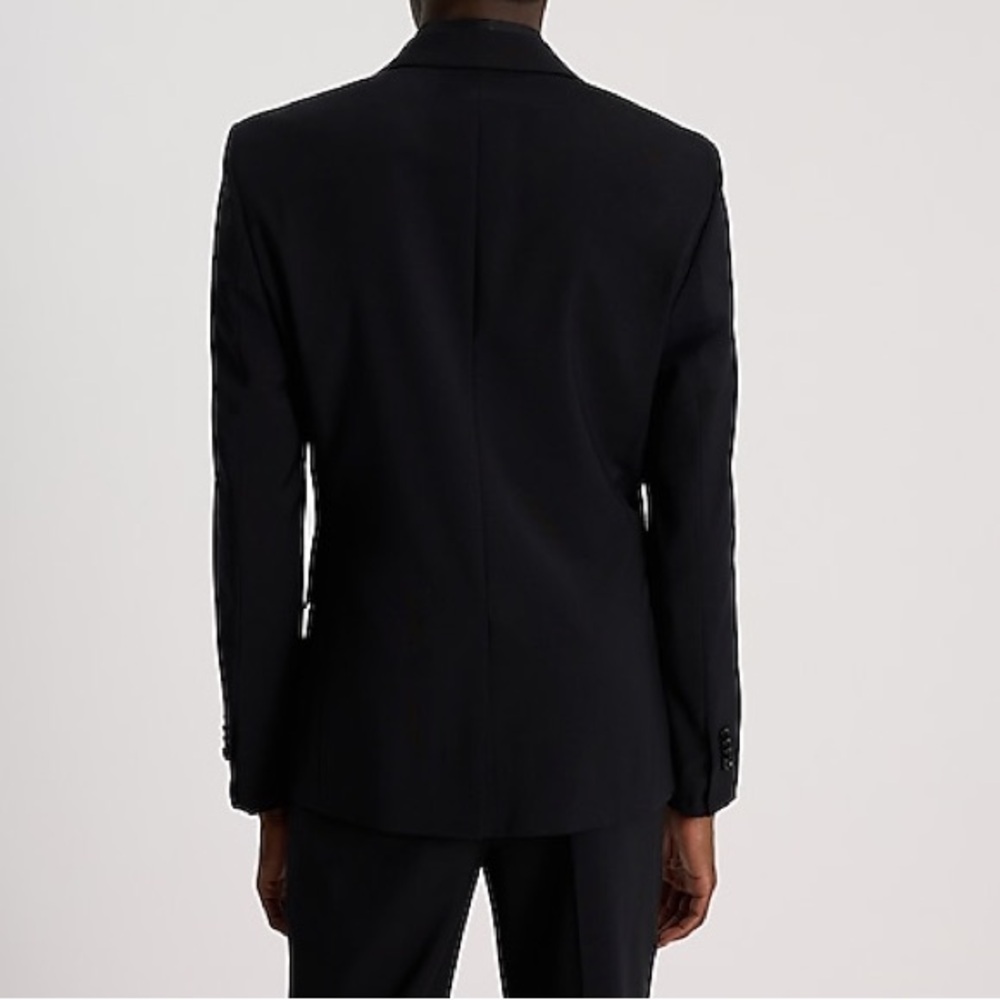 Express Men’s Extra Slim Black Wool-Blend Modern Tech Suit Jacket 38R - Picture 2 of 8
